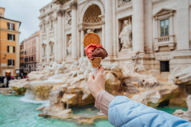 Authentic Italian gelato and pizza near Trevi Fountain, Rome – hidden gems in Rome cuisine