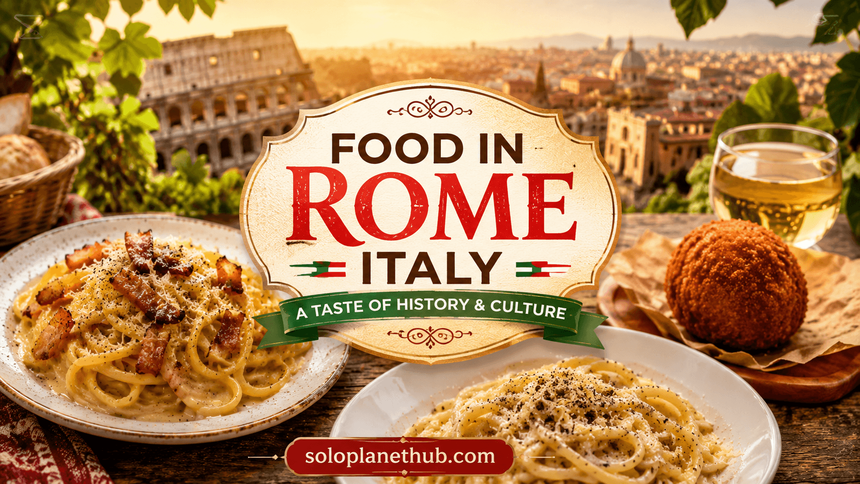 Best food in Rome Italy traditional pasta Carbonara Cacio e Pepe and street food