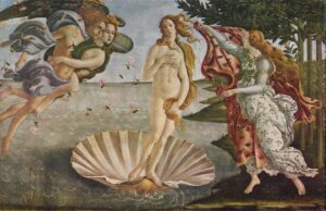 Botticelli Birth of Venus painting at Uffizi Gallery Florence Italy