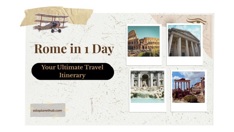 Collage of top Italian cities — best places to visit in Rome Italy in 1 day, plus highlights of Florence, Venice, and Milan.