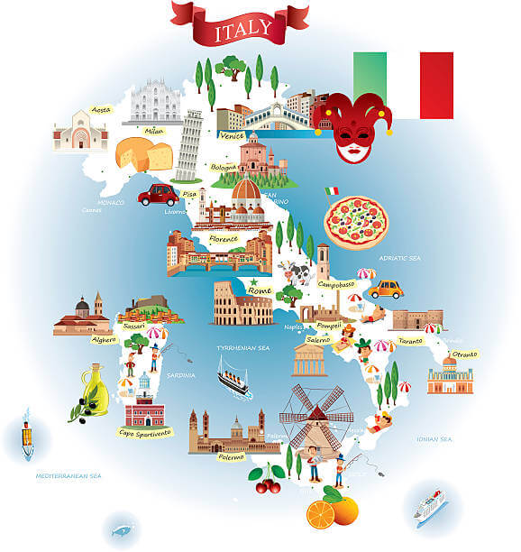 Interactive map of Florence Italy landmarks and nearby day trips to Siena, Pisa, and Chianti region.