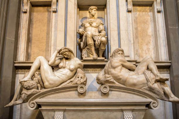 Medici Chapels tomb sculptures by Michelangelo