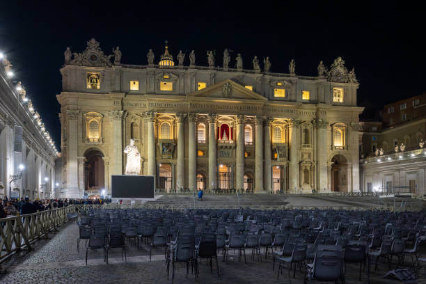 Outdoor opera performance in Rome historic venue at night