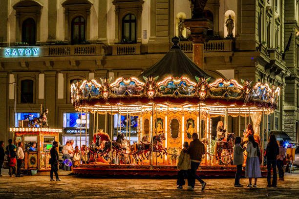 Piazza della Repubblica Florence Italy historic square cafes and architecture