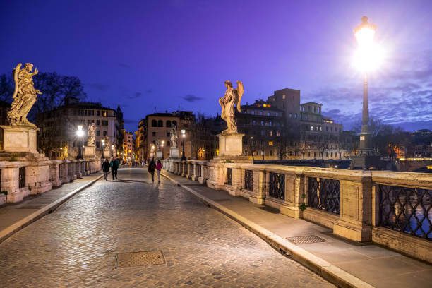  Ponte Sant'Angelo bridge at night