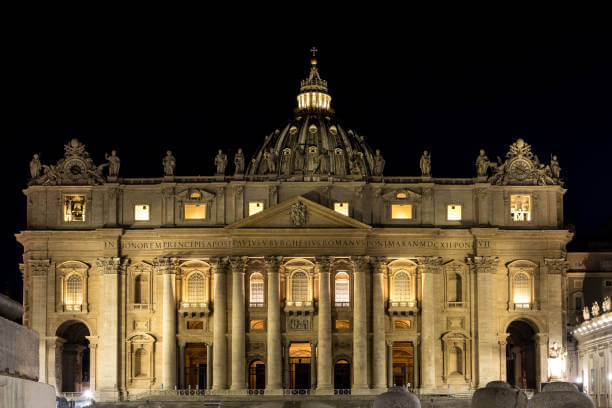 Visitors exploring the Vatican Museums during an evening tour