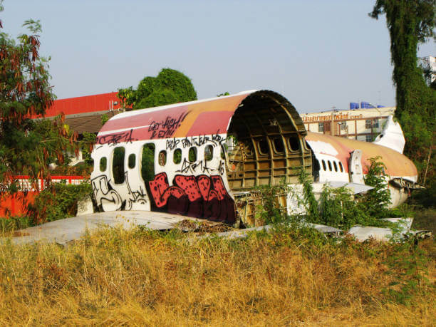 Unique things to do in Bangkok — airplane graveyard photo spot