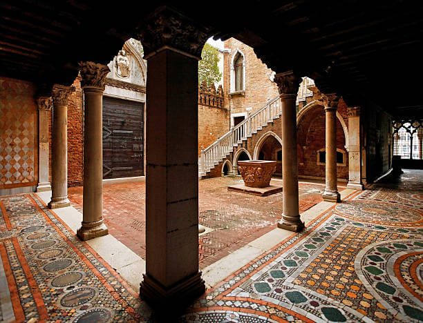 Interior courtyard of Ca’ d’Oro in Venice