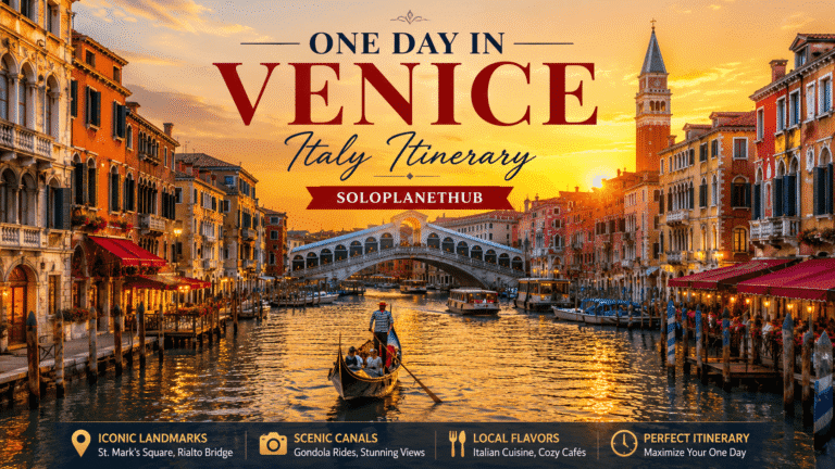 One day in Venice Italy itinerary Grand Canal gondola St. Mark's Square and Rialto Bridge