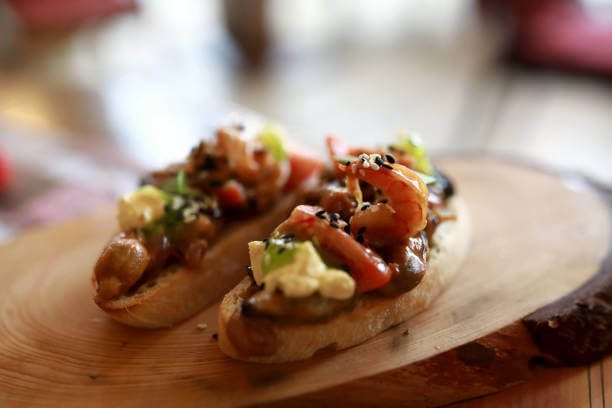 Traditional Venetian cicchetti served at a local bacaro bar in Venice