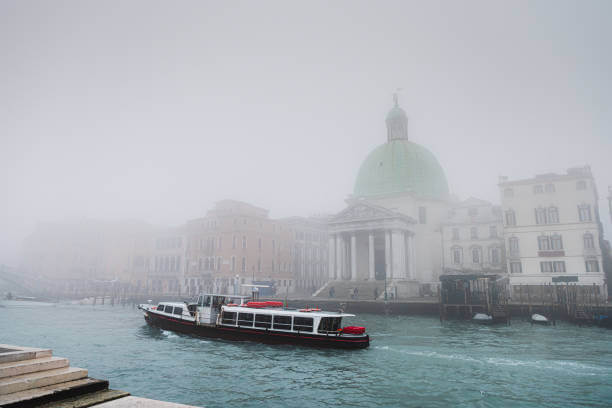 Venice winter fog canals low tourist season
