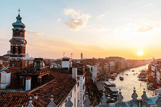 best time to visit Venice sunset view
