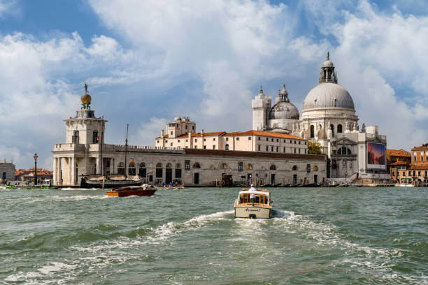 Dorsoduro Venice Italy with Basilica di Santa Maria della Salute on the Grand Canal waterfront