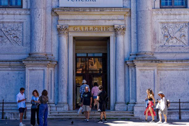 Gallerie dell'Accademia Venice Italy exterior entrance on the Grand Canal in Dorsoduro
