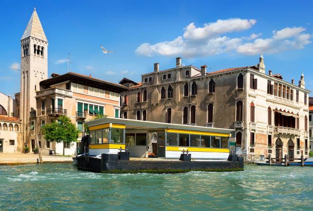 vaporetto water bus on the Grand Canal