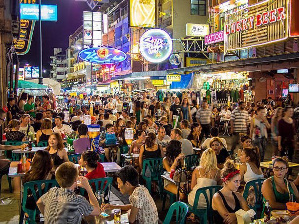 Khao San Road at night