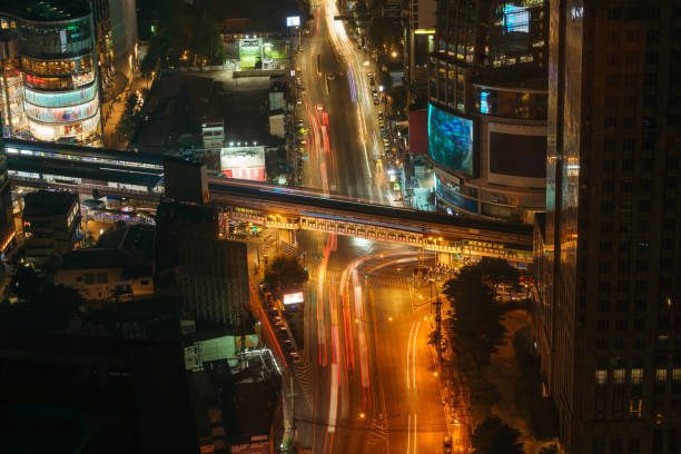 Sukhumvit Road Bangkok at night  best area to stay in Bangkok