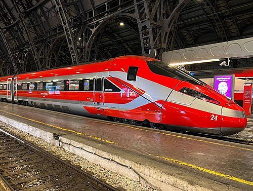Frecciarossa train exterior at Roma Termini