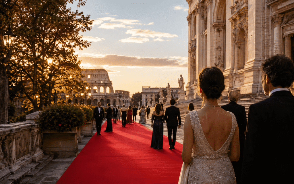 Rome Film Festival in October red carpet event in Rome with historic architecture