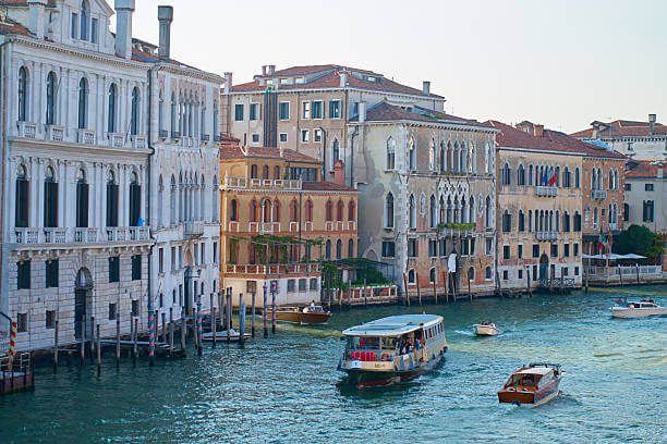 Vaporetto water bus on Grand Canal
Venice Italy public transport travel guide