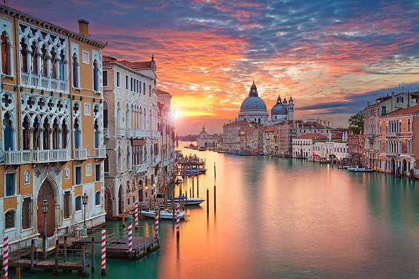 Venice Grand Canal at sunrise early
morning with no crowds