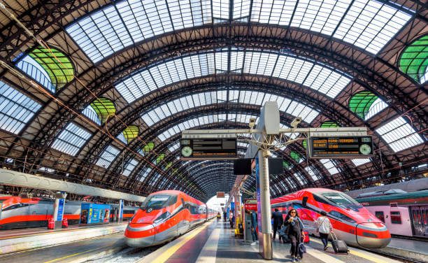 Italy in October itinerary high-speed Frecciarossa train at Rome Termini station