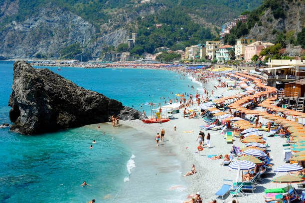 Monterosso al Mare Cinque Terre solo  the only Cinque Terre village with a proper sandy beach in warm October